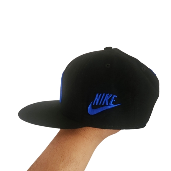 Nike Ken Griffey Jr Swingman Logo Vintage Black & Blue Adjustable Snapback Hat - Picture 3 of 11